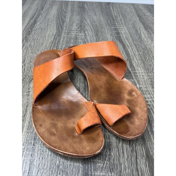 Cydwoq Hillary Toe-Ring Burnt Orange Leather Handmade USA Sandals EU 39 / US 8 - Picture 2 of 9